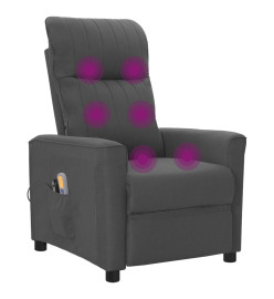 Fauteuil électrique de massage Gris foncé Tissu