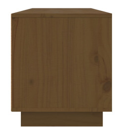 Meuble TV Marron miel 140x35x40 cm Bois de pin massif