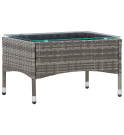 Salon de jardin 2 pcs avec coussin Résine tressée Gris