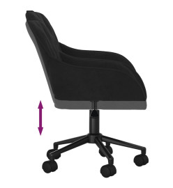 Chaise pivotante de bureau Noir Velours