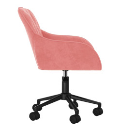 Chaise pivotante de bureau Rose Velours