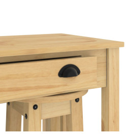 Ensemble de bar 3 pcs bois de pin massif