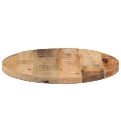 Dessus de table Ø 50x1,5 cm rond bois massif de manguier brut