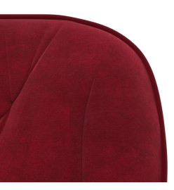 Chaise pivotante de bureau Rouge bordeaux Velours