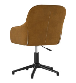 Chaise pivotante de bureau Marron Velours