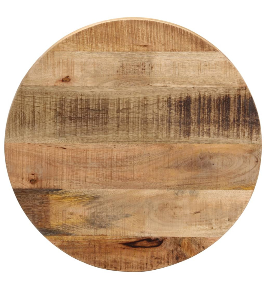 Dessus de table Ø 40x1,5 cm rond bois massif de manguier brut