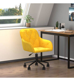 Chaise pivotante de bureau Jaune Velours