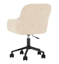 Chaise pivotante de bureau Crème Velours