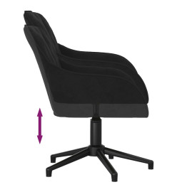 Chaise pivotante de bureau Noir Velours