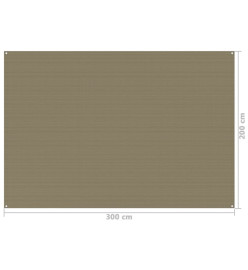 Tapis de tente 200x300 cm Taupe