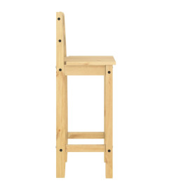 Chaises de bar 2 pcs bois de pin solide