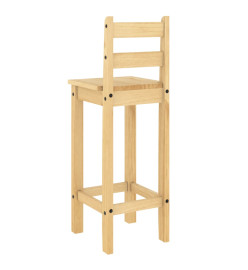 Chaises de bar 2 pcs bois de pin solide