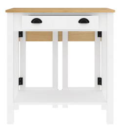 Ensemble de bar 3 pcs blanc bois de pin massif