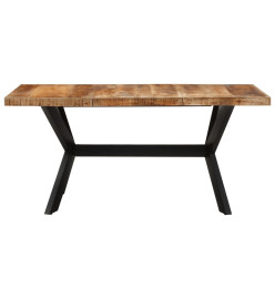 Table à dîner 160x80x75 cm bois de manguier massif brut
