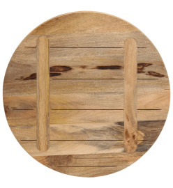 Dessus de table Ø 60x2,5 cm rond bois massif de manguier brut