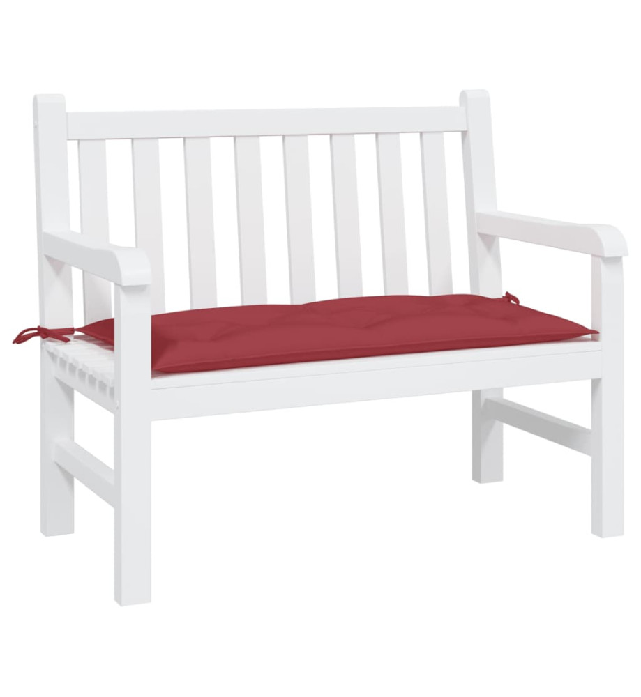Coussin de banc de jardin rouge bordeaux 100x50x7 cm Coussin de banc de jardin rouge bordeaux 100x50x7 cm