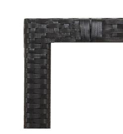 Ensemble à manger de jardin 9pcs coussins noir résine tressée