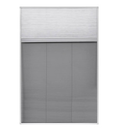 Moustiquaire plissée pour fenêtre et store Aluminium 80 x 120cm