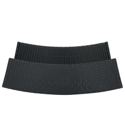 Ensemble de bar de jardin avec coussins 4 pcs Noir