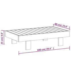 Salon de jardin avec coussins 3 pcs Blanc crème Bois massif
