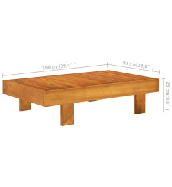 Salon de jardin 5 pcs avec coussins blanc crème bois d'acacia