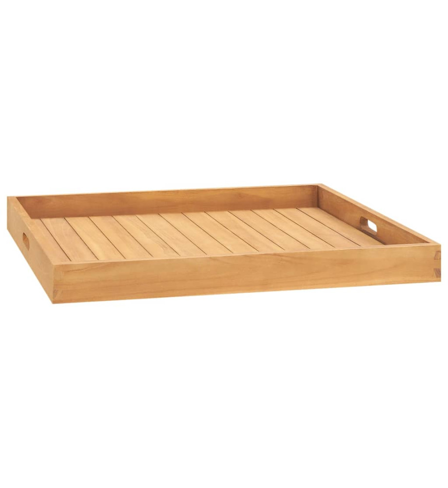 Plateau de service 70x70 cm Bois de teck massif