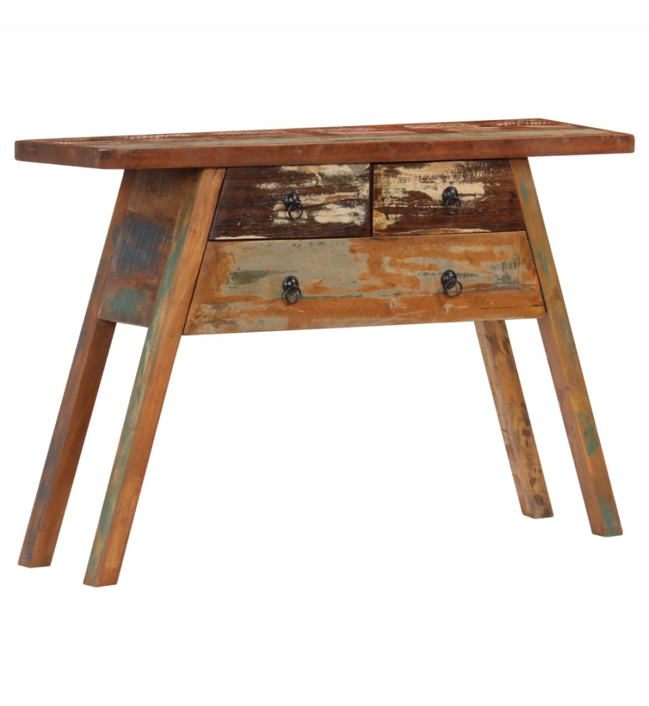 Table console 110x30x75 cm Bois solide de récupération