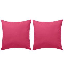 Oreillers d'extérieur 2 pcs 45 x 45 cm Rose