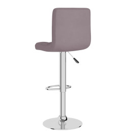 Tabourets de bar lot de 2 taupe tissu