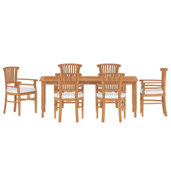 Ensemble à manger de jardin 7 pcs Bois de teck solide