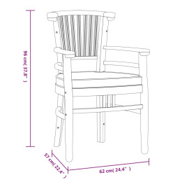 Ensemble à manger de jardin 7 pcs Bois de teck solide