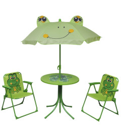 Jeu de bistro avec parasol pour enfants 3 pcs Vert