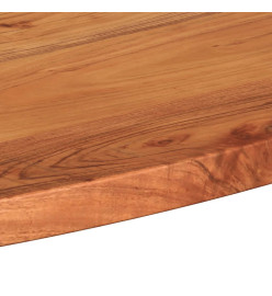 Dessus de table 80x40x3,8 cm ovale bois massif d'acacia