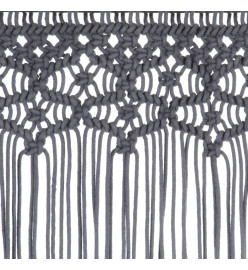 Rideau en macramé Anthracite 140x240 cm Coton