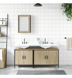 Ensemble de meubles de salle de bain 3 pcs chêne sonoma