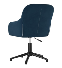 Chaise pivotante de bureau Bleu Velours