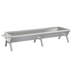 Plateau pour barbecue Argenté 158x42x31 cm Acier inoxydable