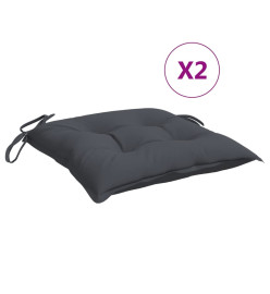 Coussins de chaise 2 pcs anthracite 50x50x7 cm tissu oxford