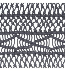 Rideau en macramé Anthracite 140x240 cm Coton