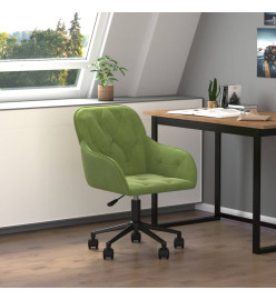 Chaise pivotante de bureau Vert clair Velours