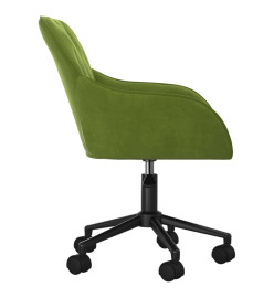 Chaise pivotante de bureau Vert clair Velours