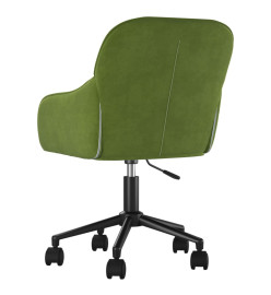 Chaise pivotante de bureau Vert clair Velours