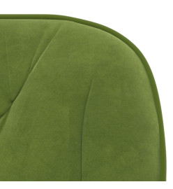 Chaise pivotante de bureau Vert clair Velours