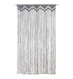 Rideau en macramé Anthracite 140x240 cm Coton