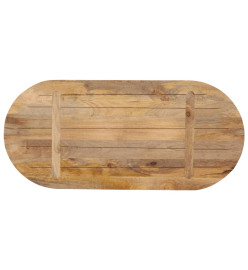 Dessus de table 80x40x3,8 cm ovale bois massif de manguier