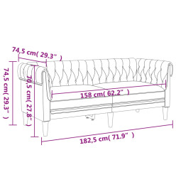 Ensemble de canapés 3 pcs bleu tissu