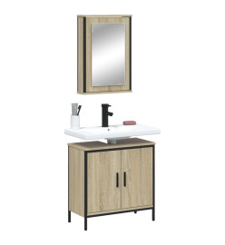 Ensemble de meubles de salle de bain 2 pcs chêne sonoma