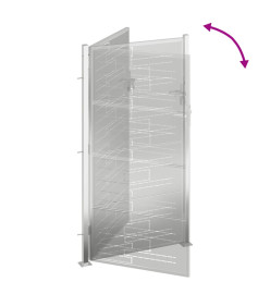 Portail de jardin 100x200 cm acier inoxydable