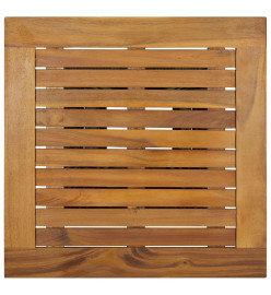 Table de bar Gris 60x60x110 cm Résine tressée et bois d'acacia