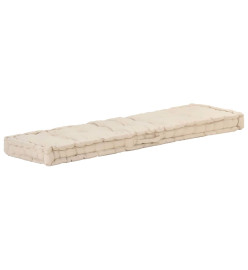 Coussins de plancher de palette 2 pcs Coton Beige